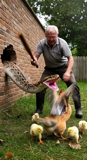 Rare Brutal Moment 😱 Python Opens Death Jaws To Kill Hen — Man Strikes Back!