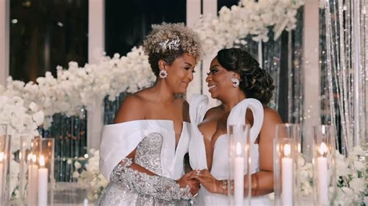 Party Life Productions Wedding + Event Planning & Design on Instagram: "The [II DOPE] Wedding of the Century! #WelcometothePartyLife @iidopechics • @partylifepro #IIDOPEWEDDING 🎥 @bricksgroup Couple: @iidopechics [ @thepeoplesattorney • @shawntareneepride] Planning & Design: @partylifepro Photo: @imagerybyjulesphotography Video: @bricksgroup Floral: @poncefloraldesign Production: @mpeeventgroup Baker @flourhousecakes Entertainment: juviethegreat @musiqsoulchild @keke_wyatt @tidalwavebrassband C