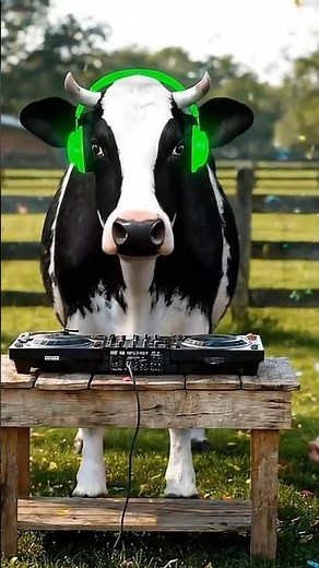 Unbelievable! Cow Becomes DJ at the Farm 🐮🎶 | Funny Animal Dance Mix! viral #shorts 2025