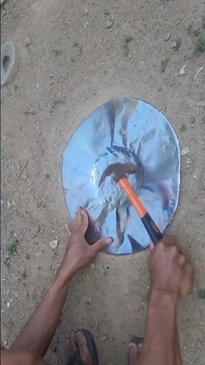 creatively with just a hammer you can create a cymbal shape#lifehack