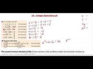 Year 9 1A – Integer operations