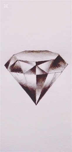 How to Draw a Realistic Diamond 💎✨ | Easy Pencil Drawing #shorts