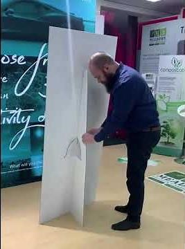 Science Fair Cardboard Display. Natural Folding Banner Stand