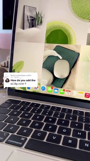Replying to @brendaaa_mrtz How add sticky notes and customize them on your macbook! #macbook #macbookair #macbookpro #imac #mac #macbooktips #macbooktricks #tutorial #howto #studytipsandtricks #desksetup #macbookcustomization #digitalplanningcommunity #techtoker #studyaesthetic #homeoffice #appleproducts #digitalplanner
