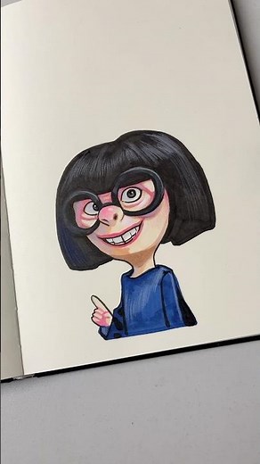 drawing edna mode from incredibles #ednamode #theincredibles #drawing