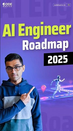 AI Engineer Roadmap 2025 #ai #aiagents #data #codebasics #shorts #aiengineer