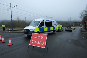Pictures show police on scene after pedestrian suffers life threatening injuries