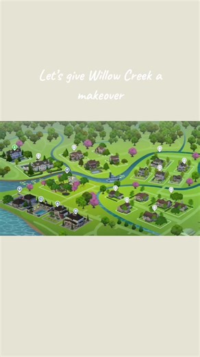 Its time to upgrade #willowcreek! Come along while I rebuild. All builds will be CC free and on the gallery. #sims4 #sims4build #simsbuildideas #foryou #sims4tok #simsbuildswithc #sims4gallery #fyp