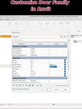 Customize Door Family in Revit | Easy Editing Guide 🚀 #shorts #ytshorts #Revit