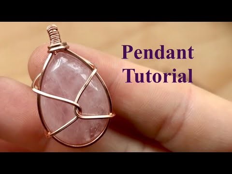 Simple Wire Wrapping Rose Quartz Pendant Tutorial