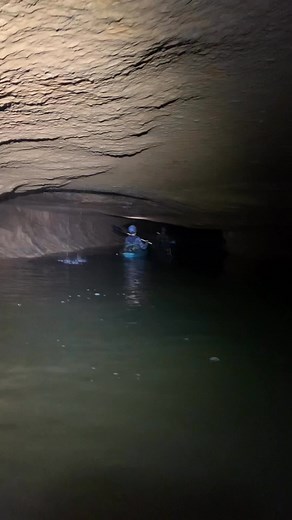 Watch out for Drippy Dome while kayaking! Indiana Caverns #exploremore #kayaking #cavingadventure | Deep Darkness