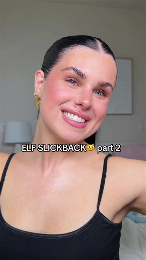Replying to @justgraciecheering I think this might work better for other hair types but it does give me a gooood slick 😼 #elfhair #elfhairgel #slickback #elfcosmetics #drugstoremakeup @Living Proof, Inc.