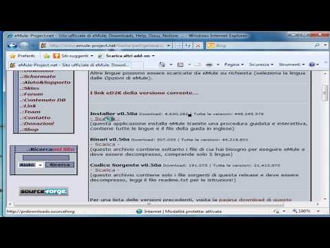 eMule 1a parte - tutorial scaricamento ed installazione di emule