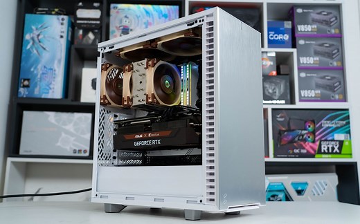 【毛子电脑】分形工艺（Fractal Design）Define 7 Compact（D7C）银色 无光猫头鹰装机方案