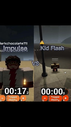 Impulse vs Kid Flash ⚡️ Who Win? #roblox #flash #speedster #battle #viral #edit #rblx