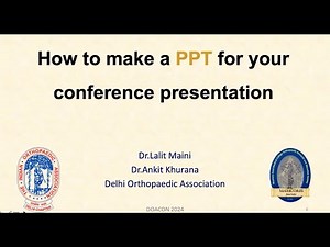 Preparing a conference presentation