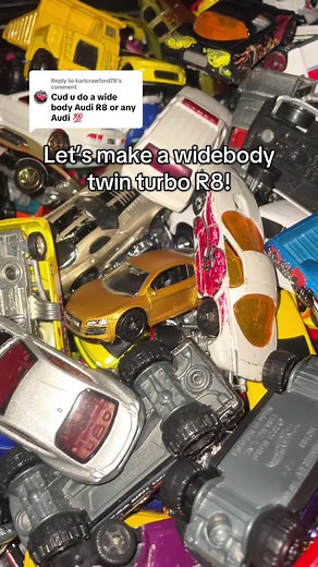 Replying to @karlcrawford78 Another widebody Audi build, this time an R8. What should I widebody next? #customdiecast #audir8 #widebody #twinturbo #thediecastworkshop