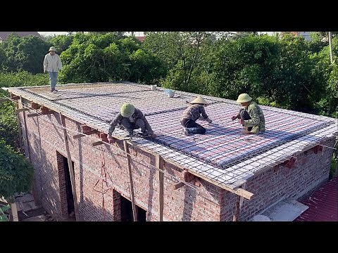 Basic Step By Step Construction Guide Of Reinforced Concrete Roof With Construction Mixer