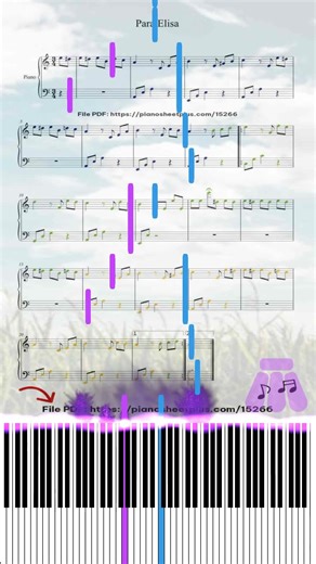 Free Piano Sheet Für Elise by Ludwig van Beethoven