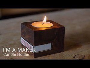 Simple Candle Holder made from Scrap Walnut