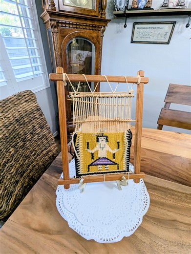 Rare- OOAK- Navajo- Dancer- Rug on Loom- One of a Kind- Handmade- First Peoples- Multicolored- Rustic- Southwest- Lodge- Home Decor - Etsy