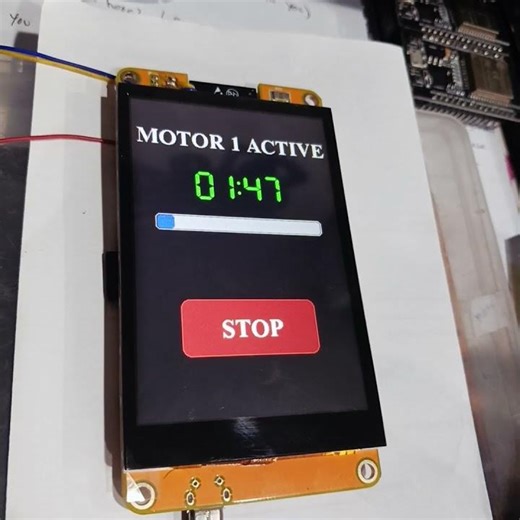 Digital Water Motor Timer using CYD 3.5inch Capacitive Touch Display #esp32projects #CYD Display