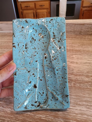 Teal Stoneware Spoon Rest, Hand Glazed Kitchenware, Vintage Style Home Decor - Etsy