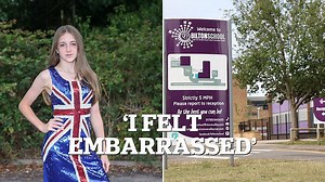 Schoolgirl banned from diversity day for wearing Union Jack dress