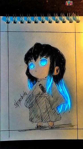 Cute Muichiro Chibi Drawing #muichirotokito #chibidrawing #demonslayer #kimetsunoyaiba #animedrawing