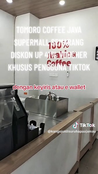 Voucher Diskon 41% untuk Pengguna TikTok di Tomoro Coffee