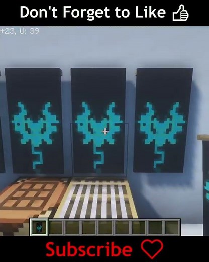 Blue Dragon [Decoration] Banner Design in Minecraft 1.17 #minecraft #dragon #banner #shorts