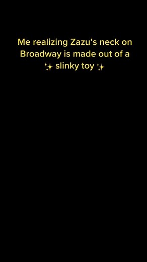 Intriguing Discovery: Zazu's Slinky Neck on Broadway!