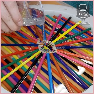 14M views · 215K reactions | A Clock Made out of Colored Pencils  | Simple | Facebook