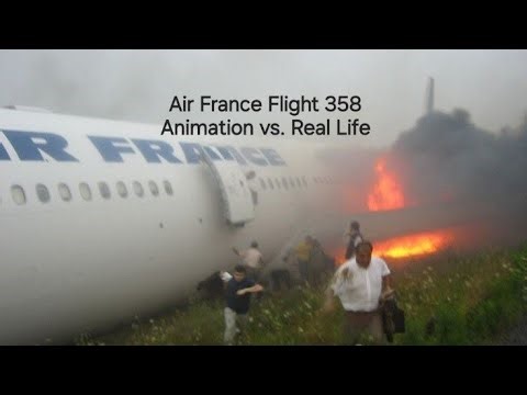 Air France Flight 358 - Animation vs. Real Life