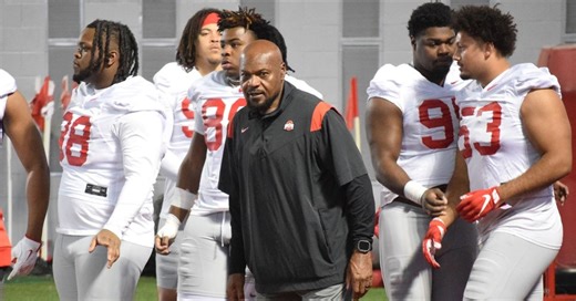 Watch: Ohio State defensive line drills, defense gets lined up at spring practice