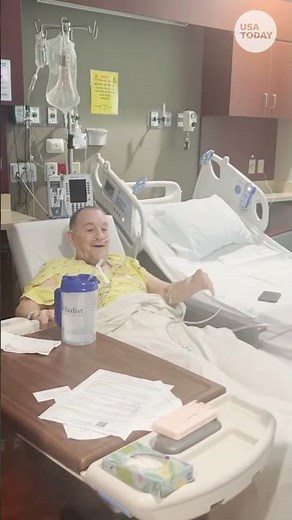 A son meets his biological father for the first time on his deathbed