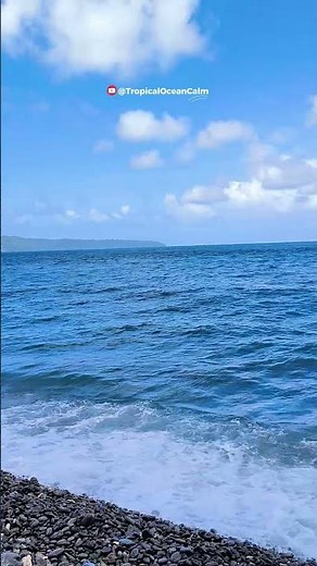 Natural Ocean Sounds on a Tropical Pebble Beach #OceanSounds #PebbleBeach #TropicalBeach
