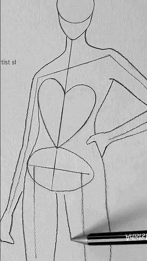 "How to draw a body base easily ✍️" හෝ "Easy drawing hack for beginners