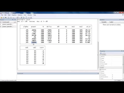 Power calculation for comparing sample means from two paired samples