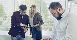 Businesspeople Working in a Modern Office