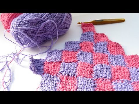 Tunisian Entrelac Patchwork - How to Crochet