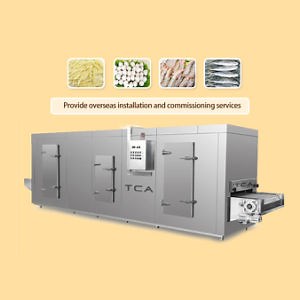 [Hot Item] TCA CE Certified High Quality Strawberry Vegetable Continuous Freezer Fluidized Bed Freezer