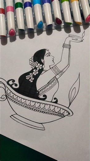Easy & Simple Drawing Colouring#art viralreels #tulsi #tulsivivaah #coloring