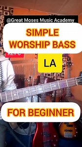 64K views · 1.4K reactions | Simple Worship Bass For Beginners  HAPPY SUNDAY 殺 @topfans & #everyone #howtoplay #simple #worship #bass #basslessons | Great Moses Music Academy | Facebook