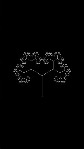 Morphing symmetric binary branching tree
