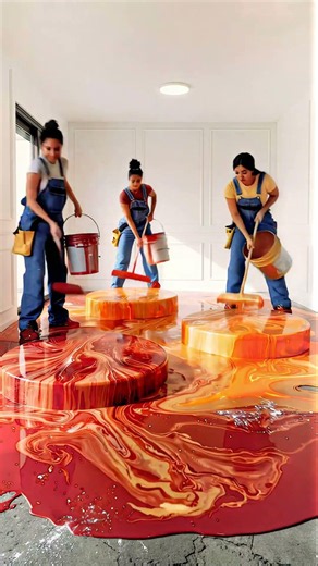 THIS LAVA MARBLE EPOXY BEDROOM FLOOR IS INSANE 🔥😱