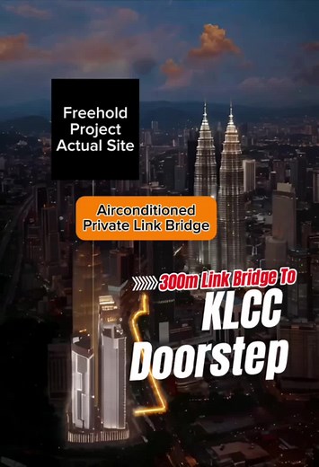 🏙️ Experience luxury like never before! Introducing the first and only freehold serviced residence with a private 300m a/c link bridge to the iconic Petronas KLCC Twin Towers! 🌟 Get e-brochure --> https://wa.link/2n4rom ✨ Enjoy a covered walkway to the monorail station, making commuting a breeze. 🏊‍♂️ Discover RM40 million worth of top-notch facilities at your fingertips. 🌟 Benefit from 5-star standard property management ensuring your comfort and convenience. 💰 Zero downpayment for early b