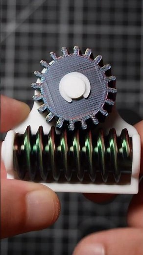 3D printed worm gear mechanism
