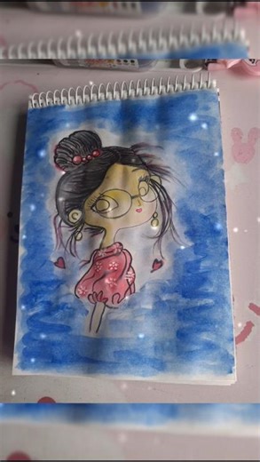 Beautiful 😍 girl Colouring 💜🎨🥀 #shorts #artandcraft #viral #trending