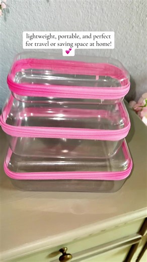 Clear Hard Shell Zipper Storage Box: Organize with Style